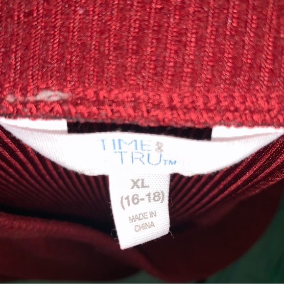 Time and Tru Burgundy Red Co-ord Cardigan and Skirt Set Size XL - Picture 9 of 9